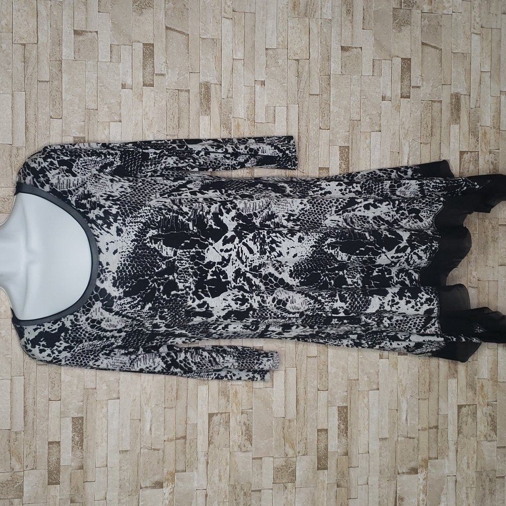 Asymmetrical Dress Deep Scoop Neck